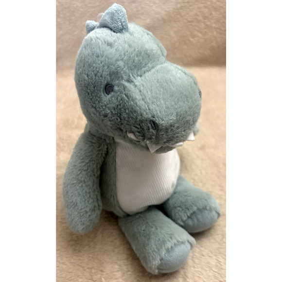 Carter's Baby Light Green & White Dinosaur Bean Bag Plush Toy - Just One You Tag - Picture 1 of 6
